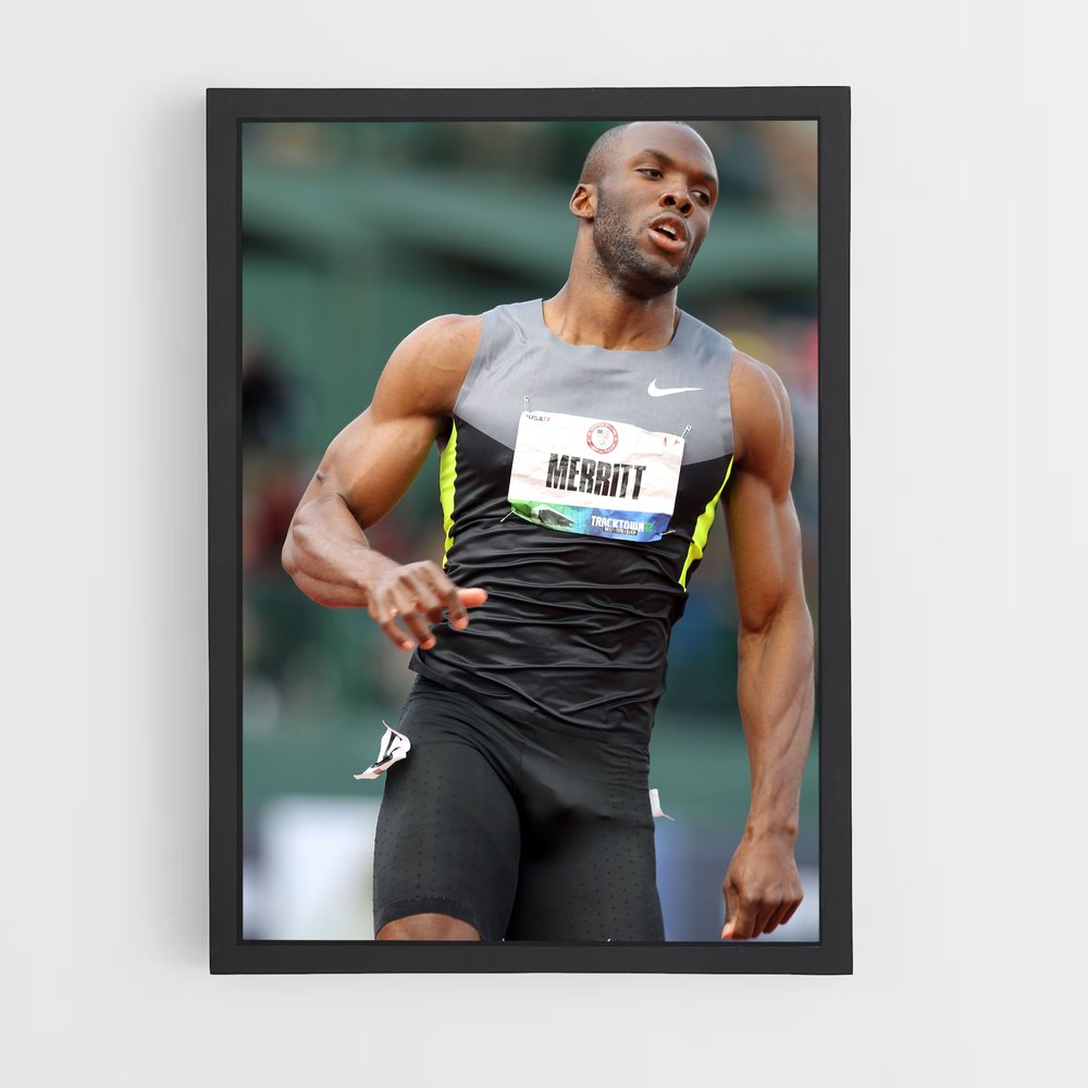 Poster Lashawn merritt – affiche Athlétisme (vue 2)